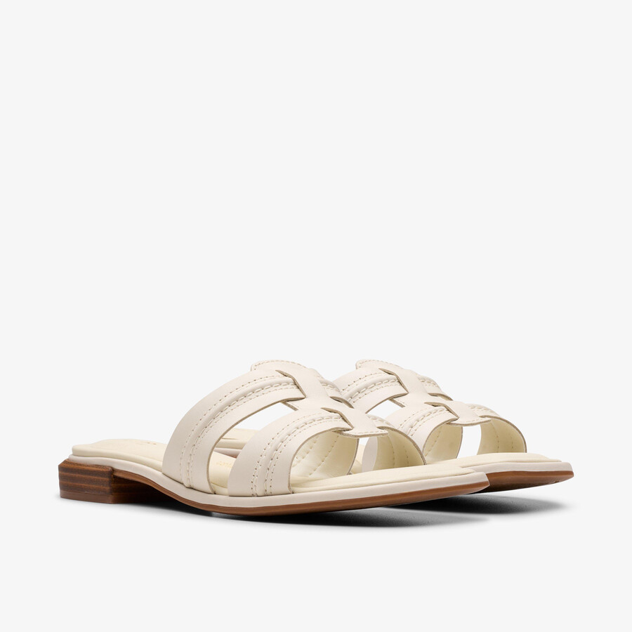 ariany mule - crème leer