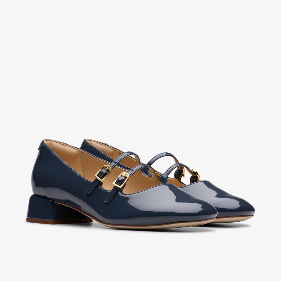 daiss 30 shine - marineblauw lakleer