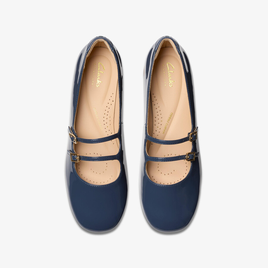 daiss 30 shine - marineblauw lakleer
