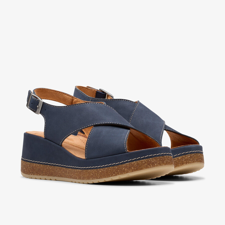 kassanda step - marineblauwe nubuck