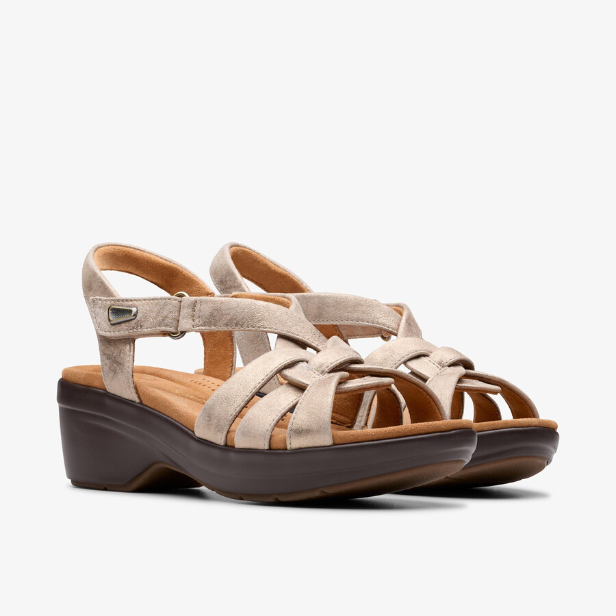 tuleah cross - metallic leer