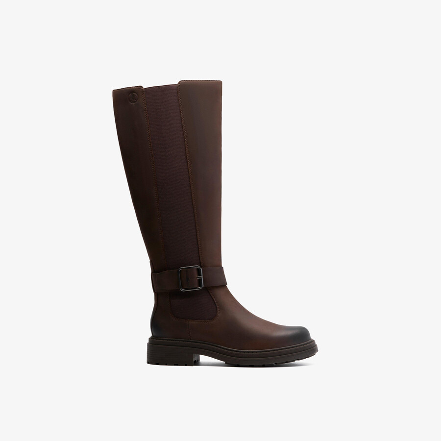 orinoco 3 tall - donkerbruin leer