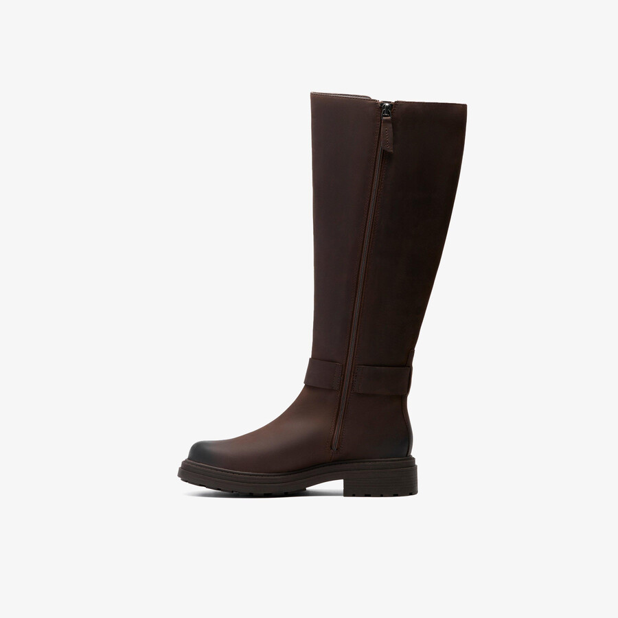 orinoco 3 tall - donkerbruin leer