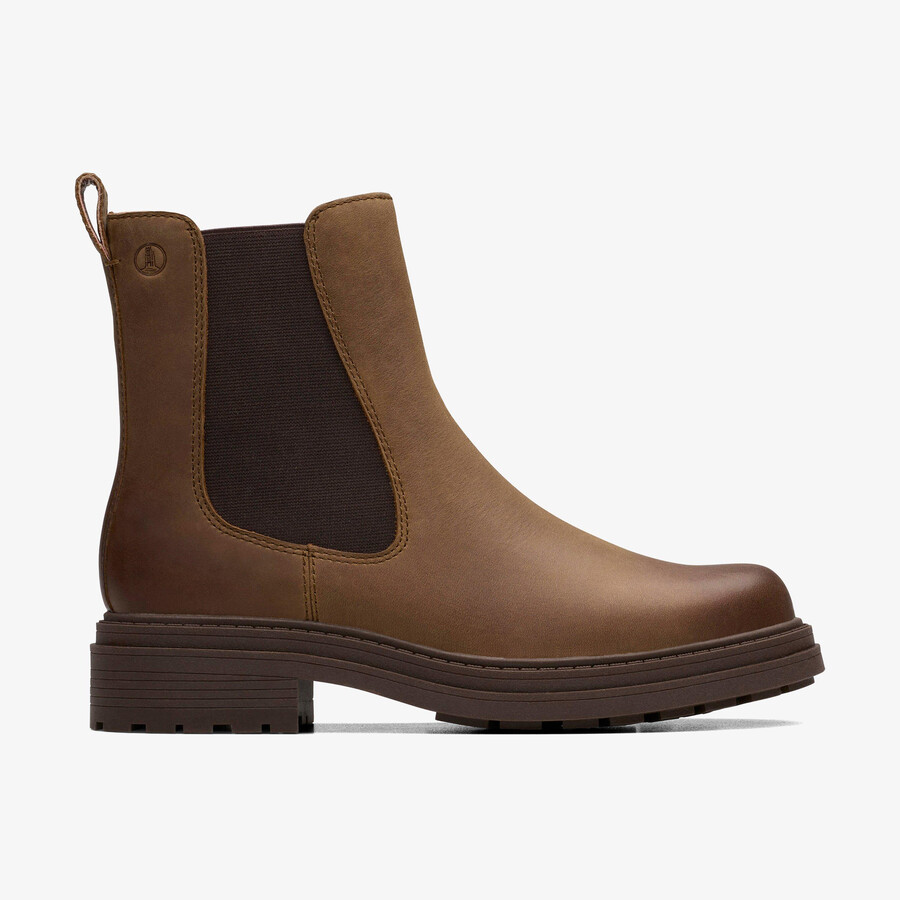 orinoco 3 top - walnootkleurig leer
