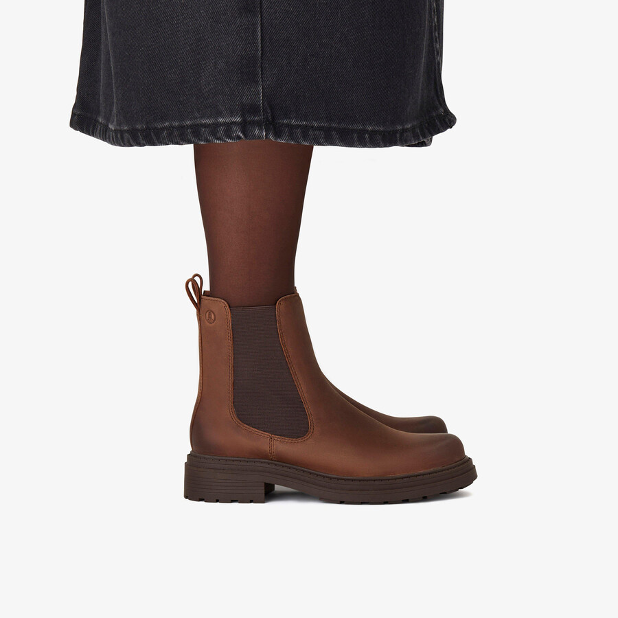 orinoco 3 top - walnootkleurig leer