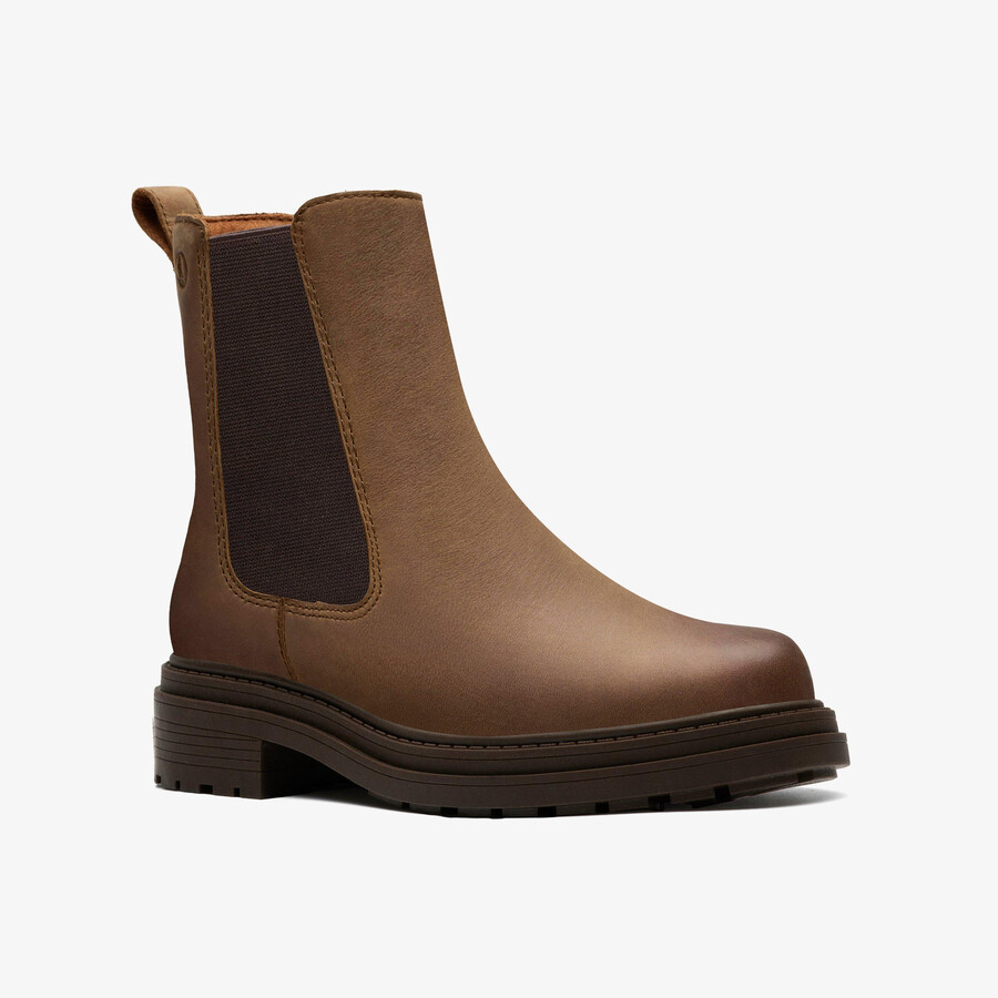orinoco 3 top - walnootkleurig leer