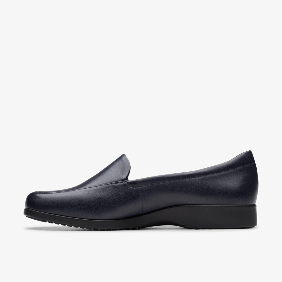 georgia loafer - marineblauw leer
