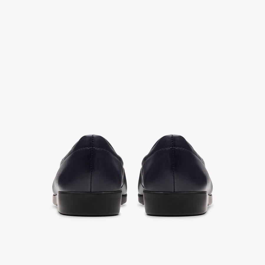 georgia loafer - marineblauw leer