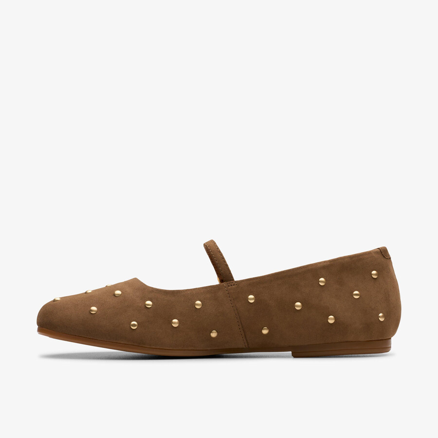 livia stud - walnoot suède
