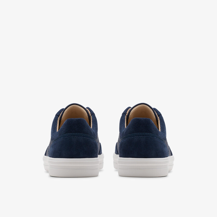 makea court - marineblauw leer