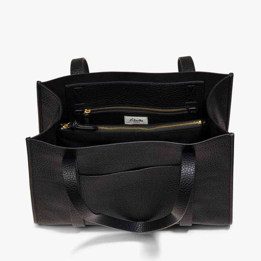 shopper tote - zwart