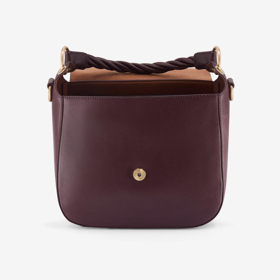 twist midi - bordeauxrood leer