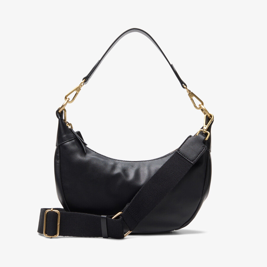 willow moon mini - zwart leer