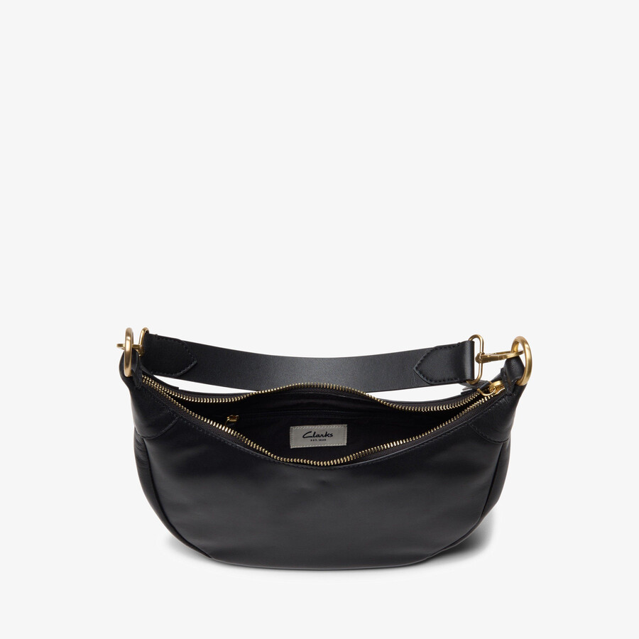 willow moon mini - zwart leer