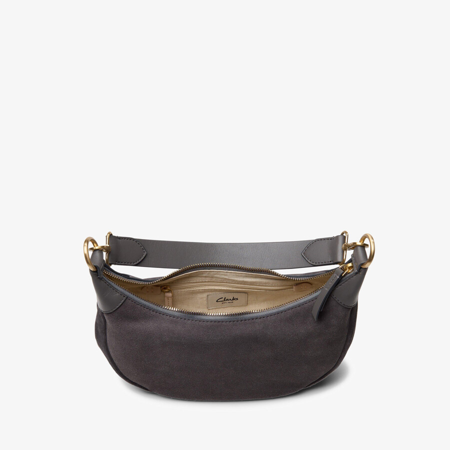 willow moon mini - donkergrijs suède